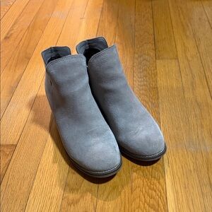 Gray Suede Ankle Boots